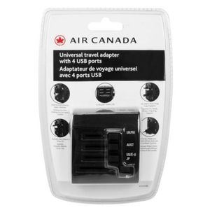 ⚡️HOST PICK⚡️ Air Canada Universal Travel Adapter with 4 USB Ports